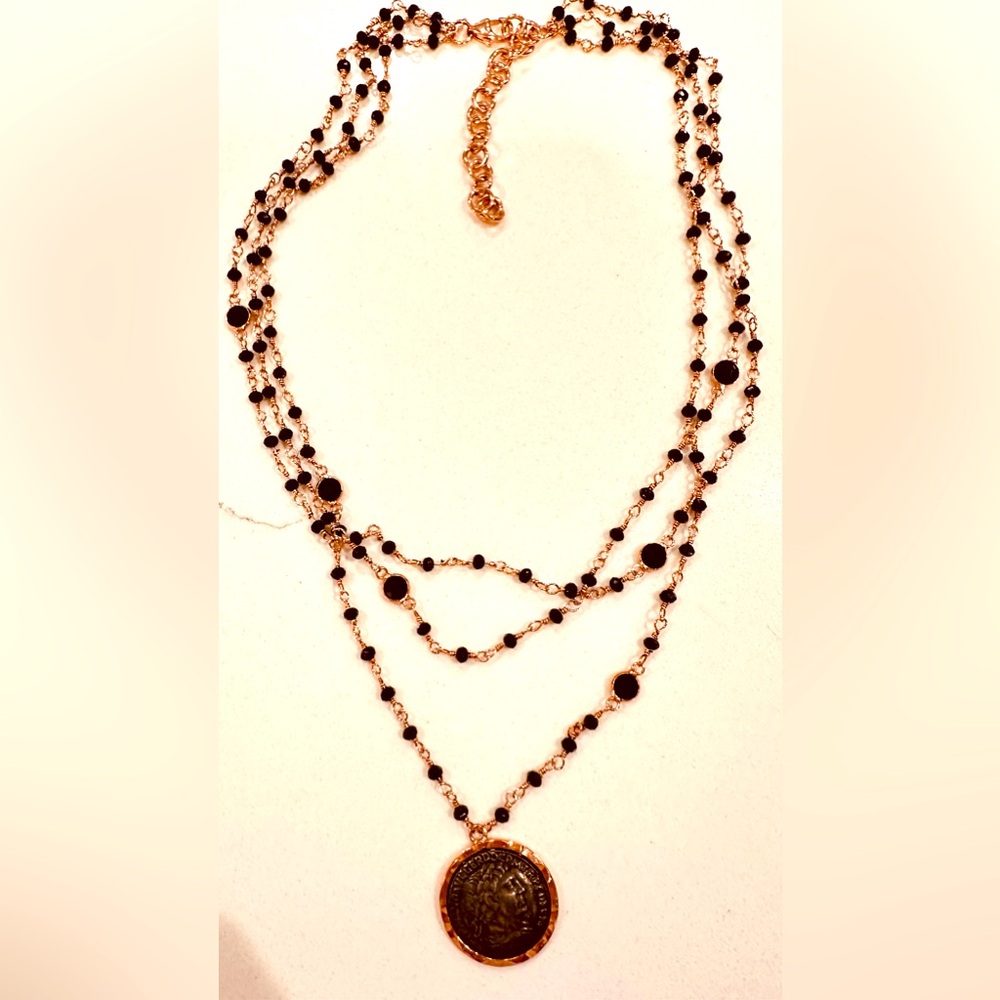 Italian ancient Roman coin necklace